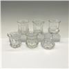 Image 1 : 6pc Pattern Glass Toothpick Holders