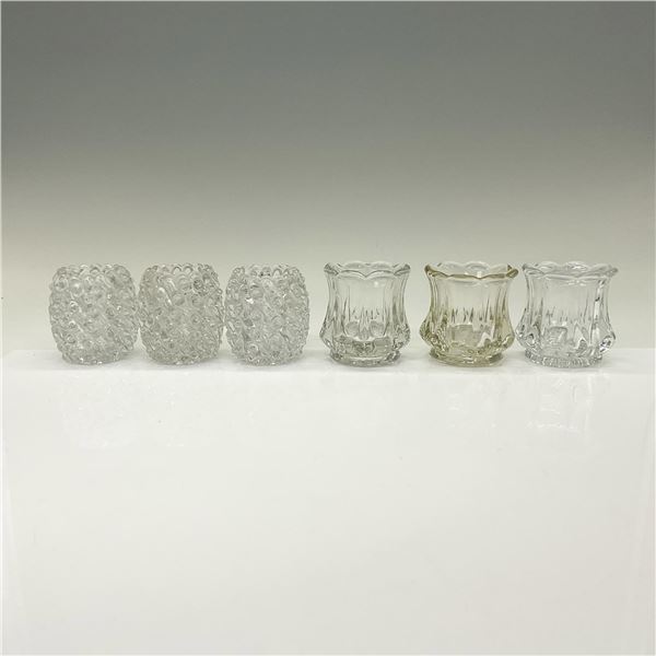 6pc Early Pattern Glass Toothpick Holders