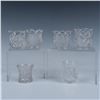 Image 1 : 6pc Pattern Glass Toothpick Holders, Tulip Shaped