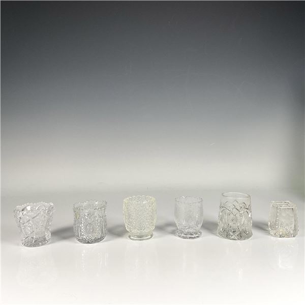 6pc Glass Toothpick Holders