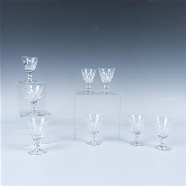 8pc Royal Leerdam Crystal Cordial Glasses, Gothic