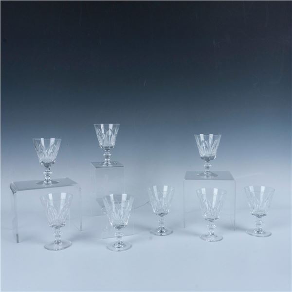 8pc Vintage Royal Leerdam Crystal Sherry Glasses, Gothic