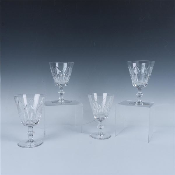 4pc Royal Leerdam Crystal Water Goblets, Gothic