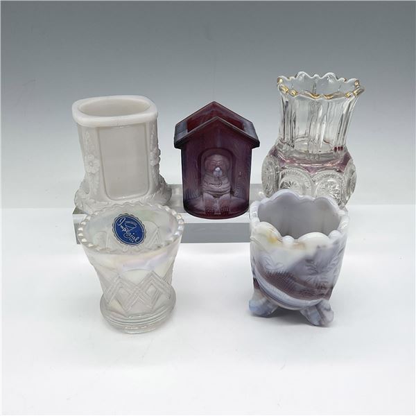 5pc Colored Art Glass Toothpick & Cigarette Holders