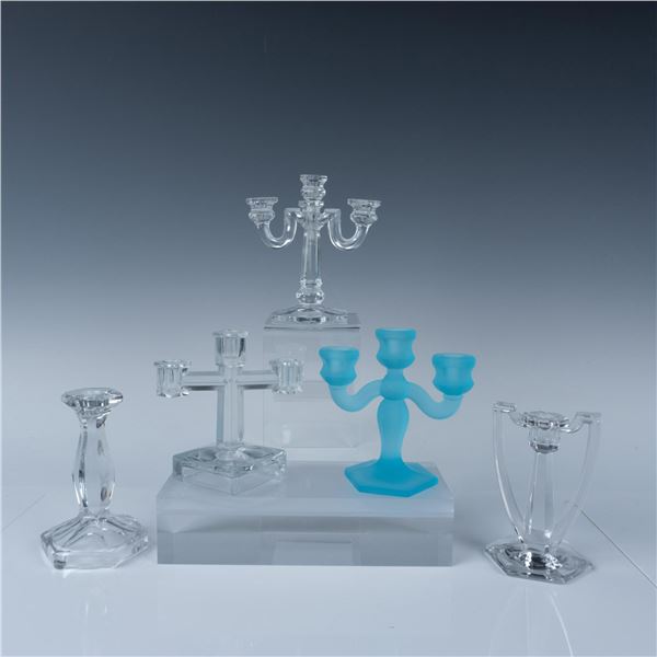 Vintage Glass Assorted Candle Holders
