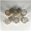 Image 3 : 6pc Glass Toothpick Holders with Gilt Accents