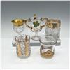 Image 1 : 6pc Collection of Gilt Cut Glass Toothpick Holders