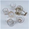 Image 5 : 6pc Clear Gilded Pattern Glass Toothpick Holder