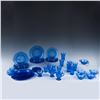 Image 1 : 42pc Vintage Blue Depression Glass Tableware