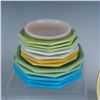 Image 3 : 62pc Colorful Glass Children's Tableware