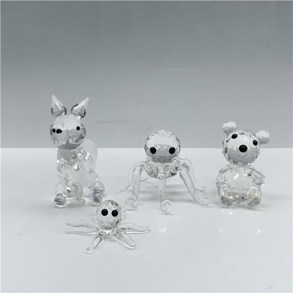 4pc Crystal Animal Miniature Figurines