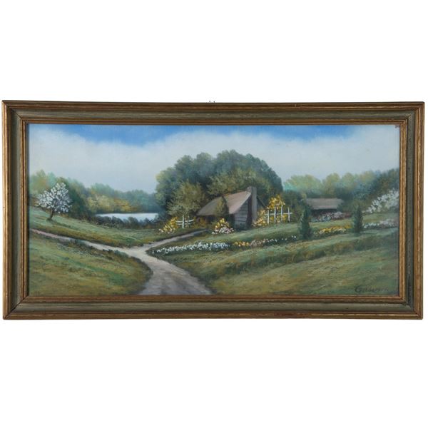 Andrew Gunderson, Antique Original Pastel on Paper, Signed