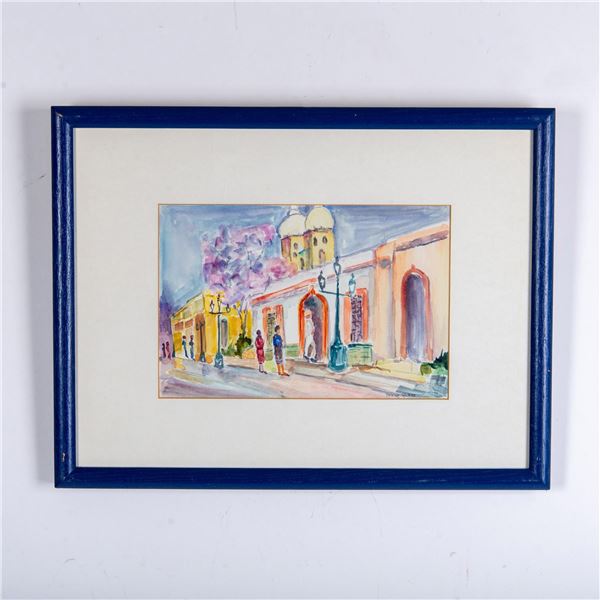 Helene Glass, Original Watercolor on Paper, Signed
