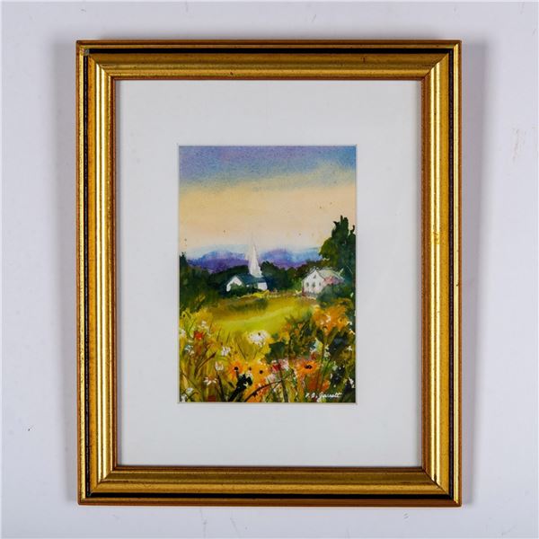 Kathleen Garrett, Original Watercolor on Paper, Signed