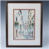 Image 1 : Original Spanish Street Scene Watercolor on Paper, Signed