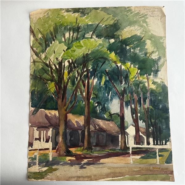 Vincent Drennan (Attr.) Original Watercolor on Paper, Signed