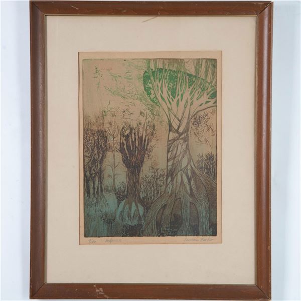 Laurence Barker, Original Color Etching on Laid Paper Signed