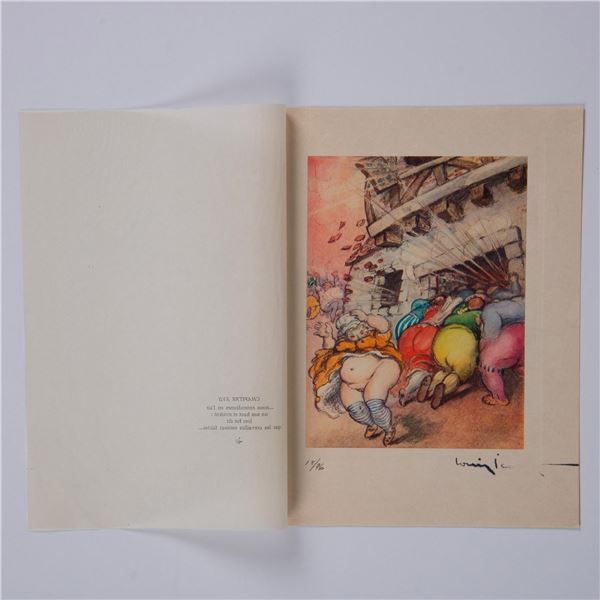Louis Icart (Aft.) Color Lithograph on Paper Gargantua Suite