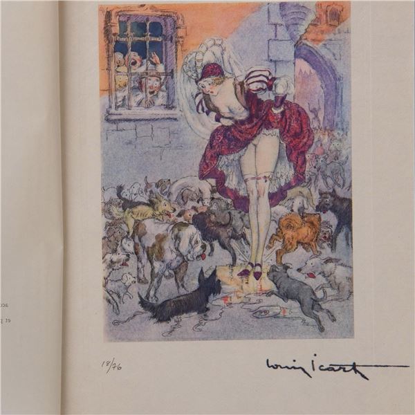 Louis Icart (Aft.) Color Lithograph on Paper Gargantua Suite