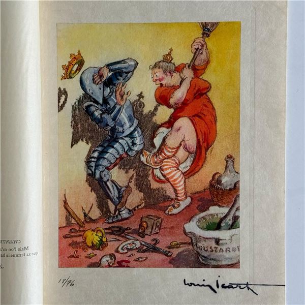 Louis Icart (After) Color Lithograph on Paper Gargantua Suite