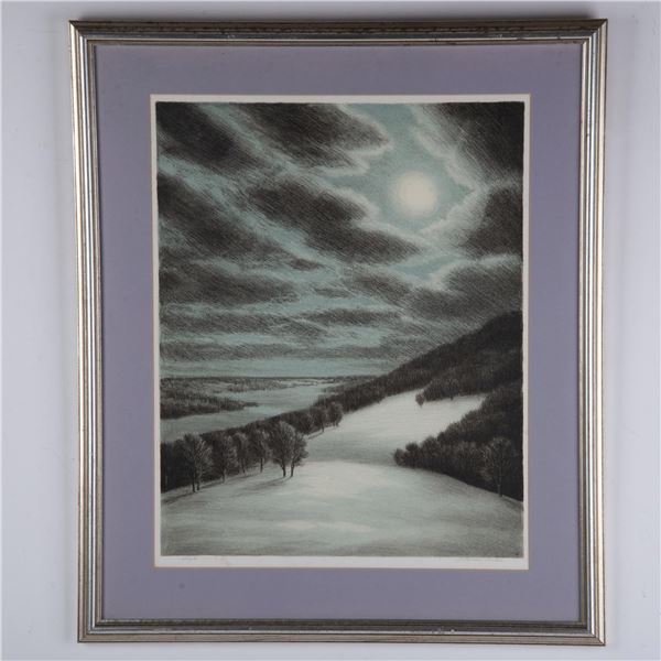 Thomas Locker, Original Color Lithograph on Paper, Signed