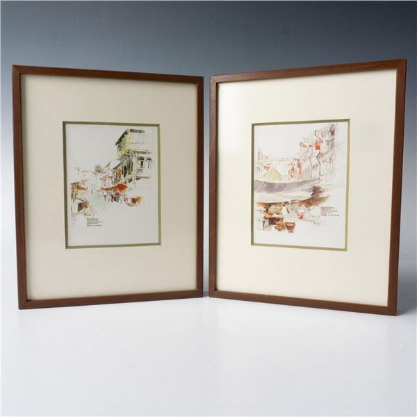 Wan Soon Kam, Set of 2 Original Lithographs on Laid Paper