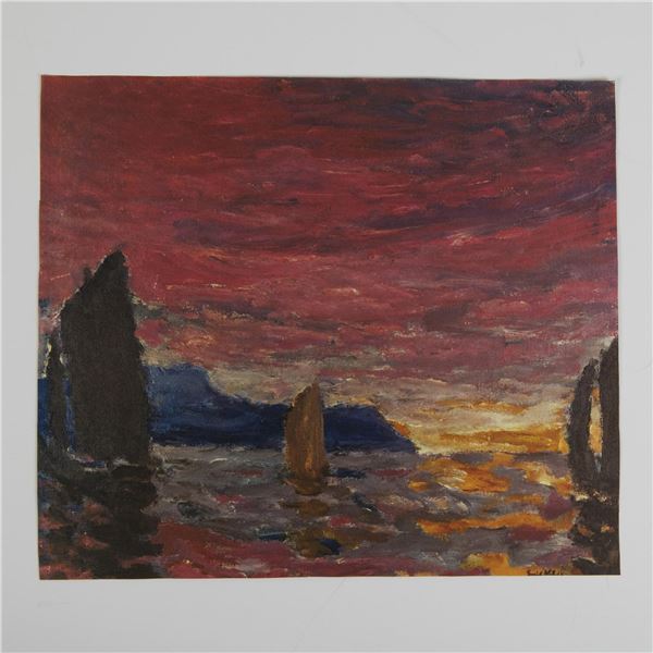 Emil Nolde (Aft.) Color Print on Paper, Red Evening Sky