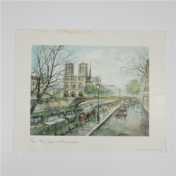 Georges B, French Color Print on Paper, Notre Dame Cathedral