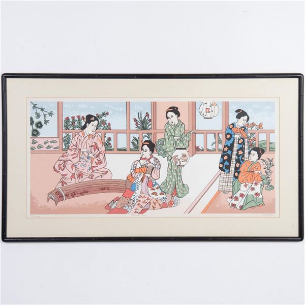 Lloyd Van Pitterson, Original Asian Women Serigraph, Signed