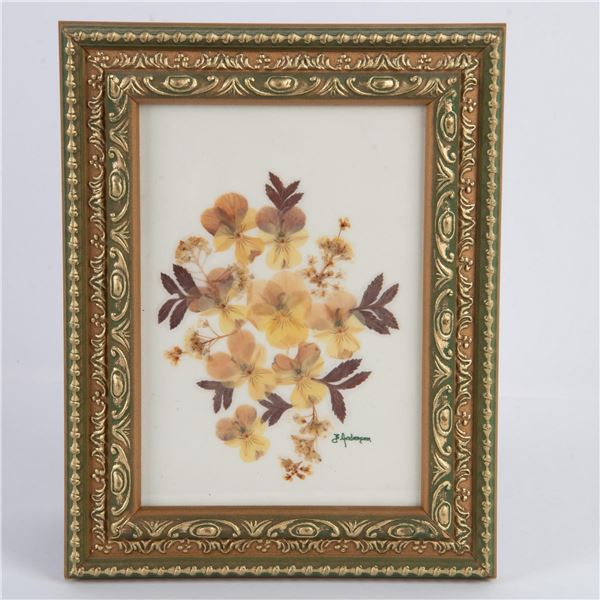 B. Anderson, Original Dried Flowers Arrangement, Signed