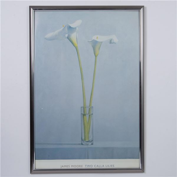 James Moore (Aft.) Offset on Paper, Two Calla Lilies
