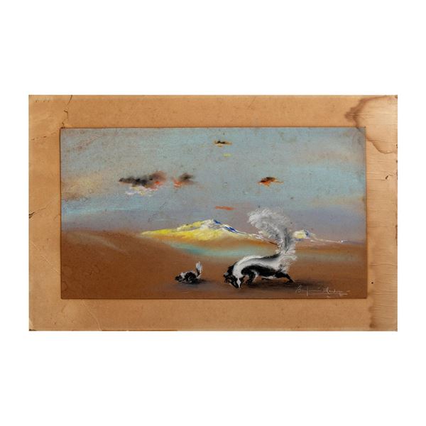 Benjamin Mendoza (Bolivian, 1933-2004), Original Pastel, Signed