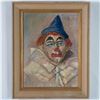Image 1 : Ann Simons, Original Oil on Board, Portrait of Clown, Signed