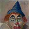 Image 4 : Ann Simons, Original Oil on Board, Portrait of Clown, Signed