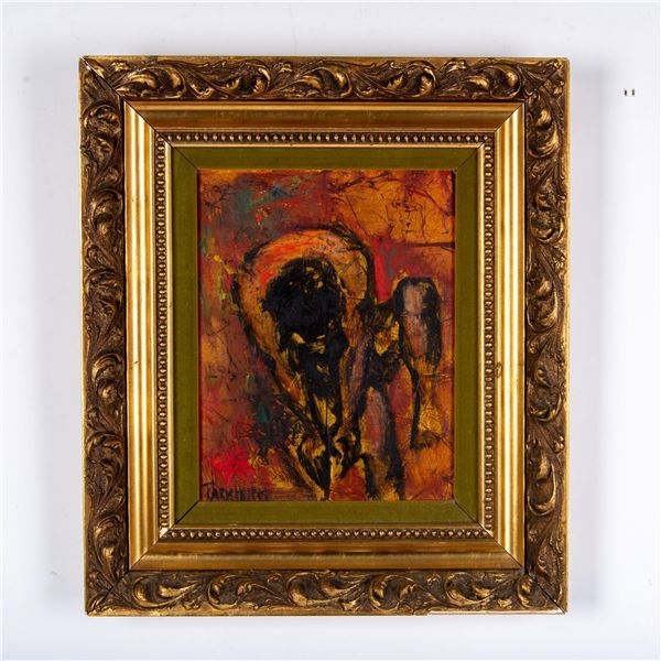 Violet Parkhurst, Original Embellished Oil Painting, Signed