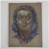 Image 1 : Original Pastel Female Portrait Drawing on Paper