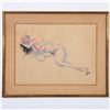 Image 1 : J. Foster Lynch, Female Figure Drawing on Paper