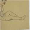 Image 3 : Original Graphite Drawing on Paper, Nude of a Sitting Girl