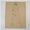Image 1 : Original Graphite Drawings on Paper, Nude Back of a Woman