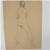 Image 2 : Original Graphite Drawings on Paper, Nude Back of a Woman