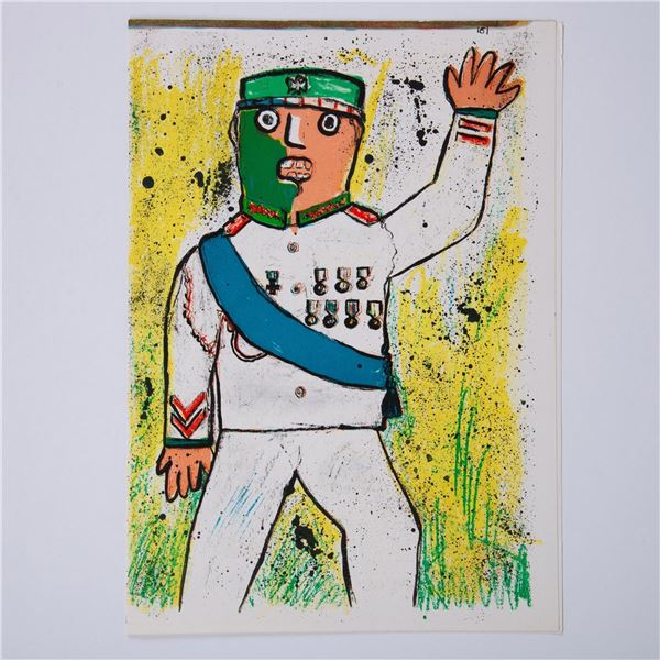 Enrico Baj (Aft.) One Cent Life, Original Color Lithographs