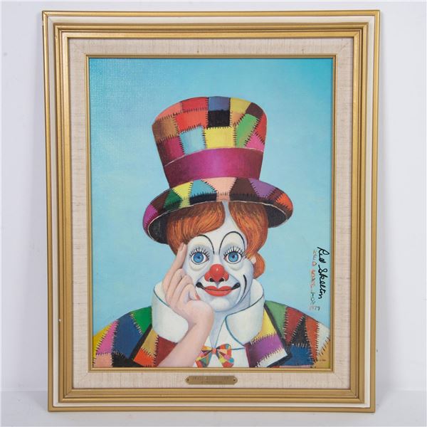 Red Skelton (Aft.) Original Lithograph on Canvas, Signed