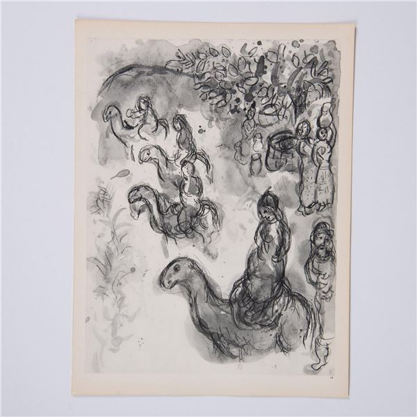 Marc Chagall (Aft.) Monochrome Heliogravures on Velin Paper