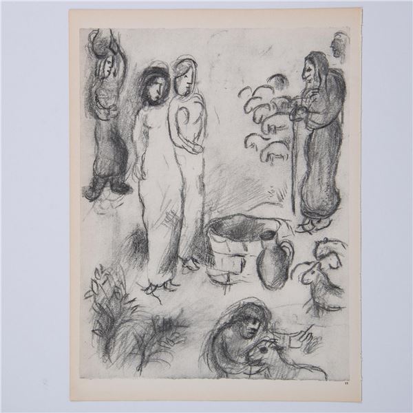 Marc Chagall (Aft.) Monochrome Heliogravures on Velin Paper