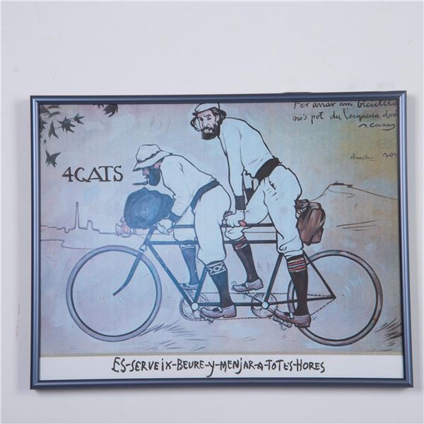 After Ramon Casas, Color Print on Paper, Els 4 Gats