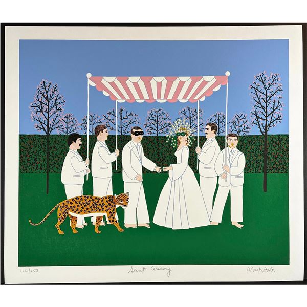 Mark Sabin (American b.1936) Screenprint Secret Ceremony Signed