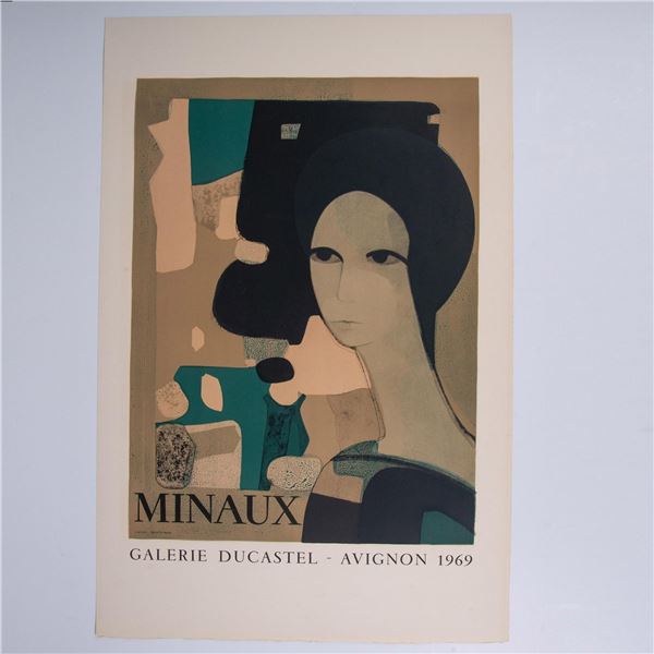 After Andre Minaux, Original Color Lithograph Poster