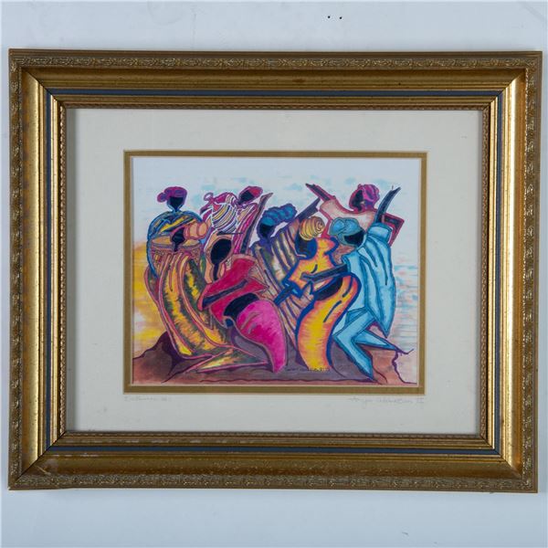 Timothy Adebule, Original Color Print on Paper, Signed