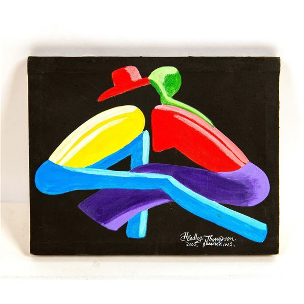 Headley Thompson, Original Jamaican Oil on Canvas, Signed