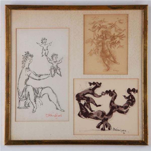 Chaim Gross (Aft.), Set of Three Monochrome Prints on Paper